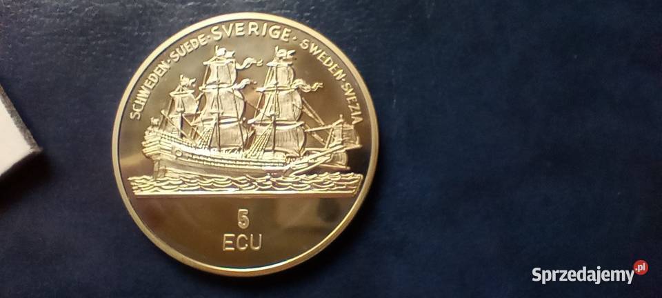 Stare monety 5 ECU 1992 Szwecja podkarpackie Lesko sprzedam