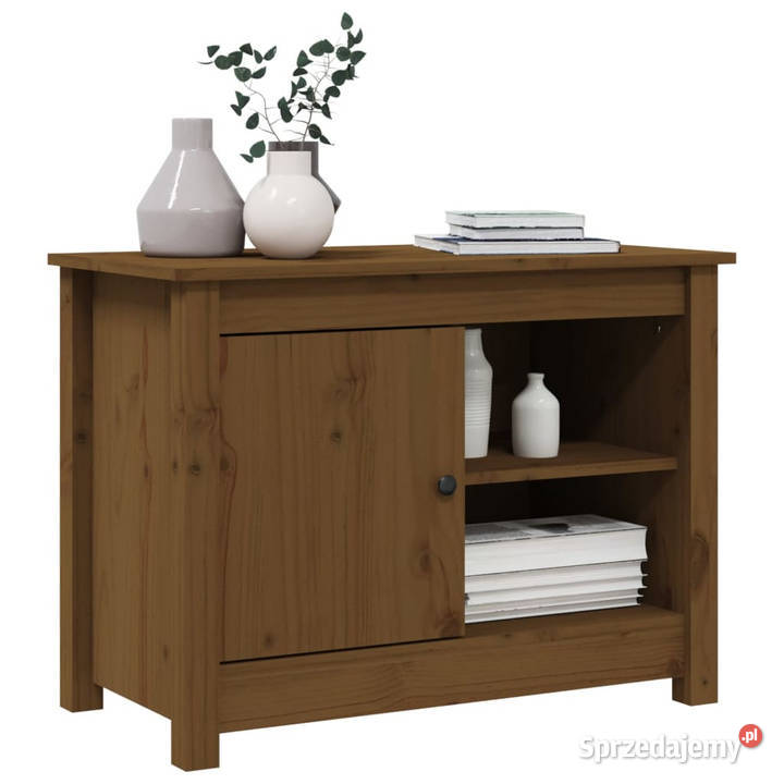 Szafka pod TV miodowy brąz 70x365x52 lite drewno Warszawa