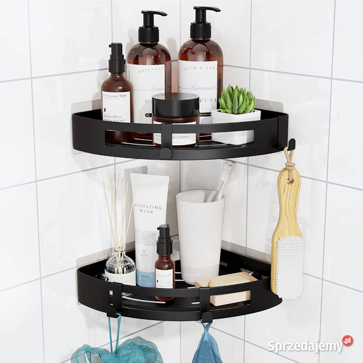 Narożne półki przyborniki 2 stal nierdzewna