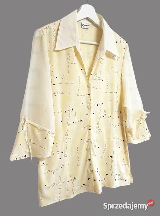 Damska bluzka wzorzysta żółta krótki rękawów małopolskie Chrzanów sprzedam