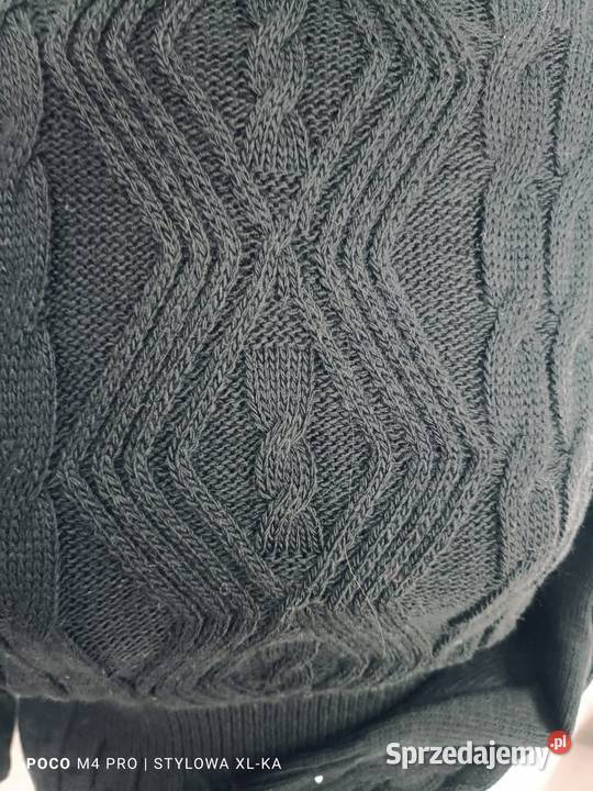 Sukienka wełniana pleciona ciepła swetrowa modna