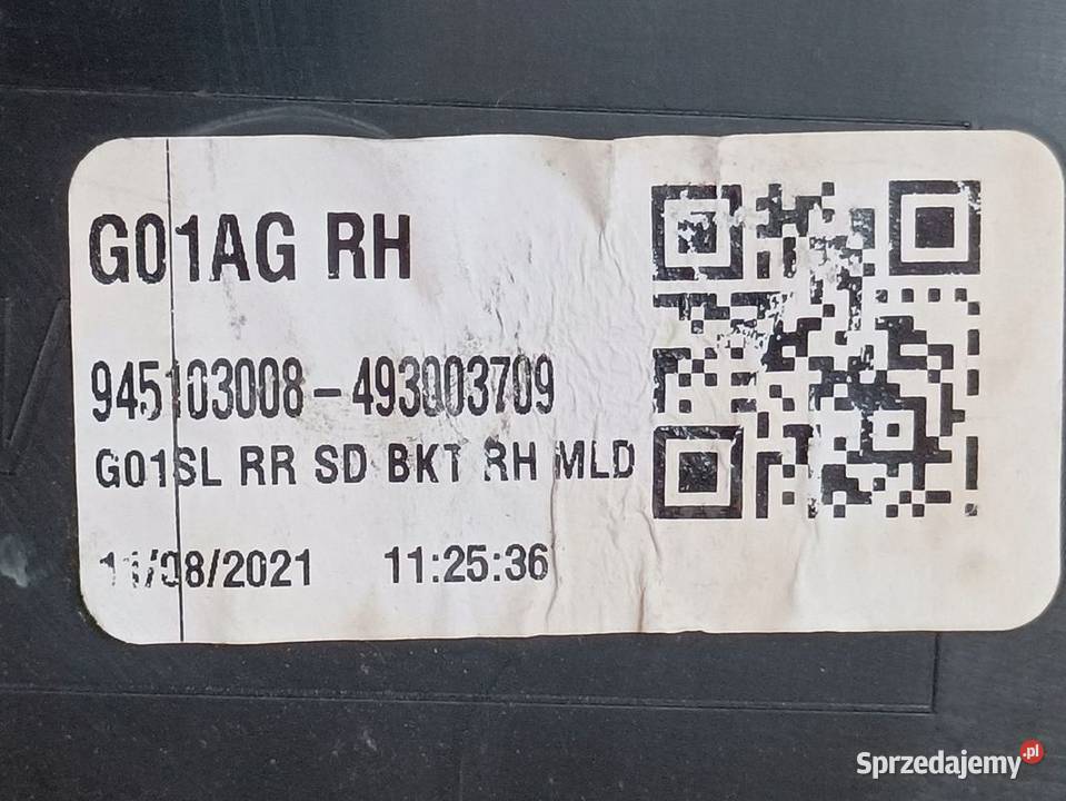 BMW X3 G01 LCI 22 ŚLIZG MOCOWANIE ZDERZAKA PRAWY wielkopolskie Pleszew