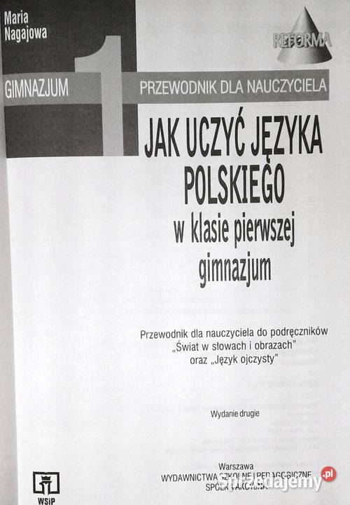 uczyć języka polskiego w kl 1 gimnazjum lubelskie Chełm sprzedam