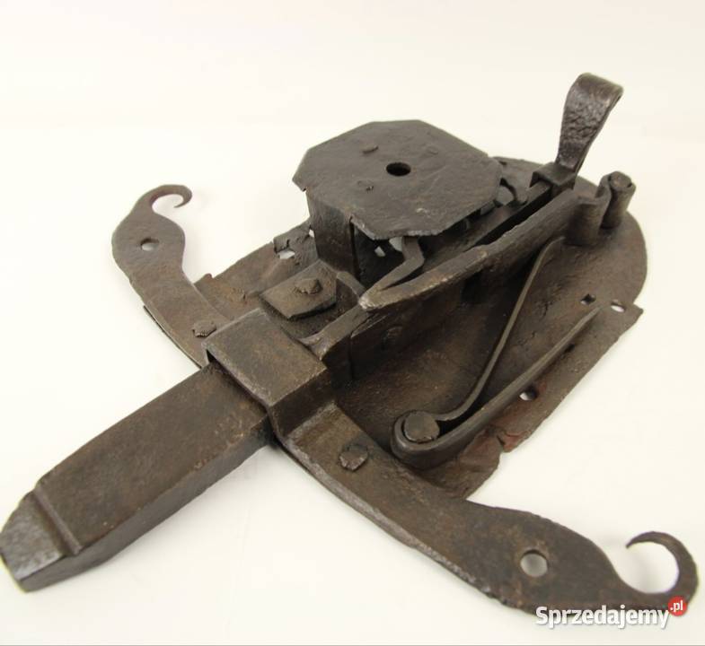 Średniowieczny kuty zamek drzwiowy Ścibórz