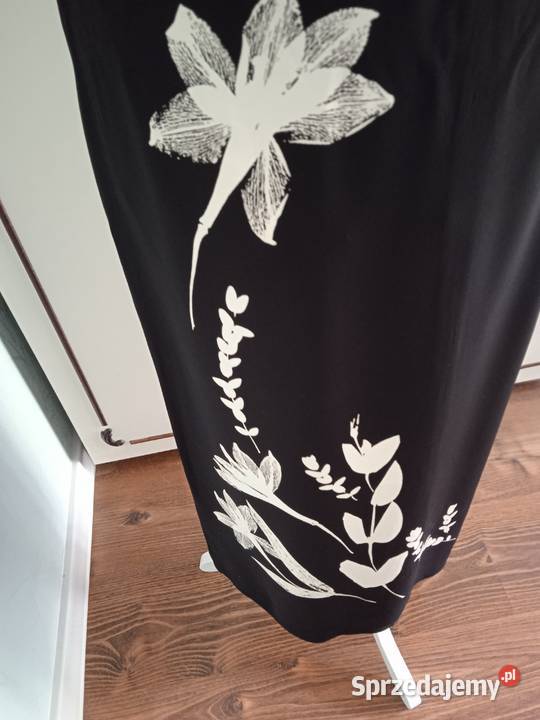 CZARNA DŁUGA SEXY SUKNIA Z ŻORŻETY LAURA ASHLEY sprzedam