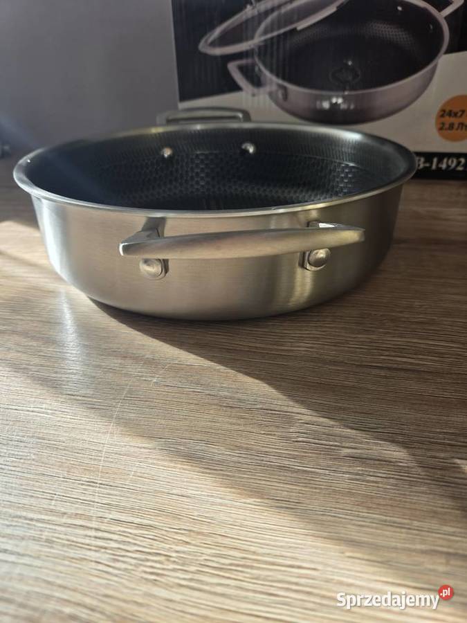 Niski garnek Edenberg EB14921 z pokrywką 28 l Drwalew