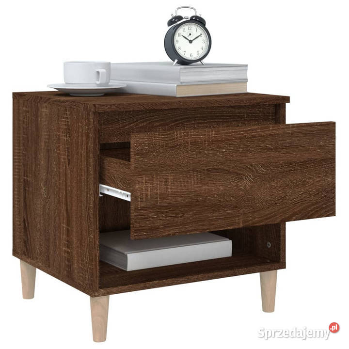Szafka nocna brązowy dąb 50x46x50 materiał
