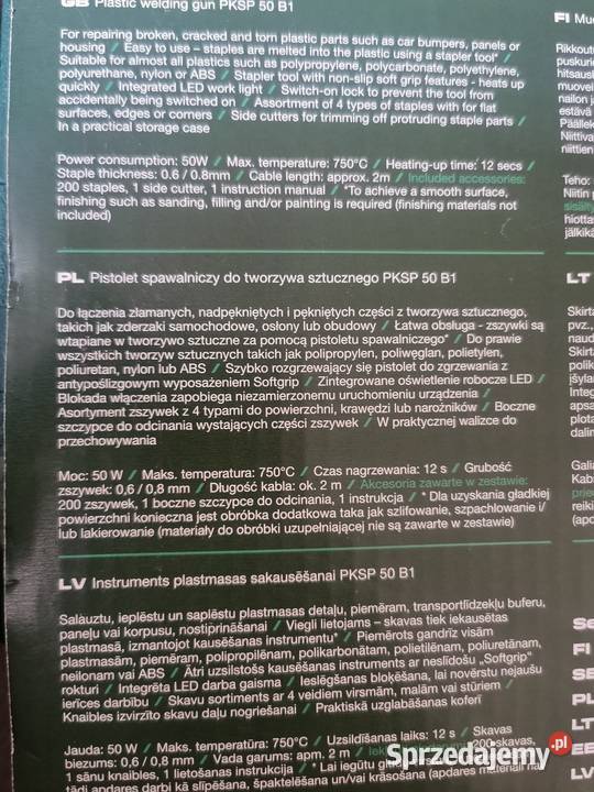 Pistolet spawalniczy parkside Brzeziny