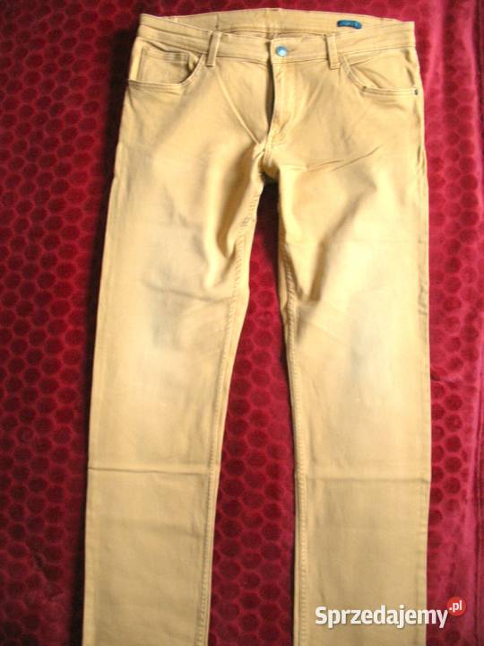 Spodnie żółte męskie W 36 L 34 pas 98 Casual Rozmiar XL Siedlce