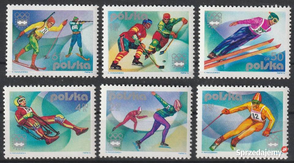 POLSKA INNSBRUCK OLIMPIADA ZIMOWA 1976 CZYSTE Łódź