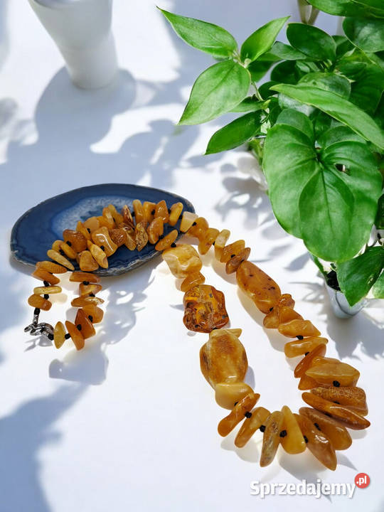 Korale z bursztynu bursztyn bałtycki mleczne z Warszawa