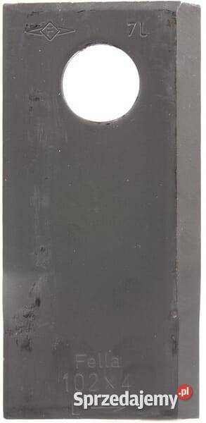 Nożyk kosiarki rotacyjnej lewy 102x48x4 mm otwór Kamionna