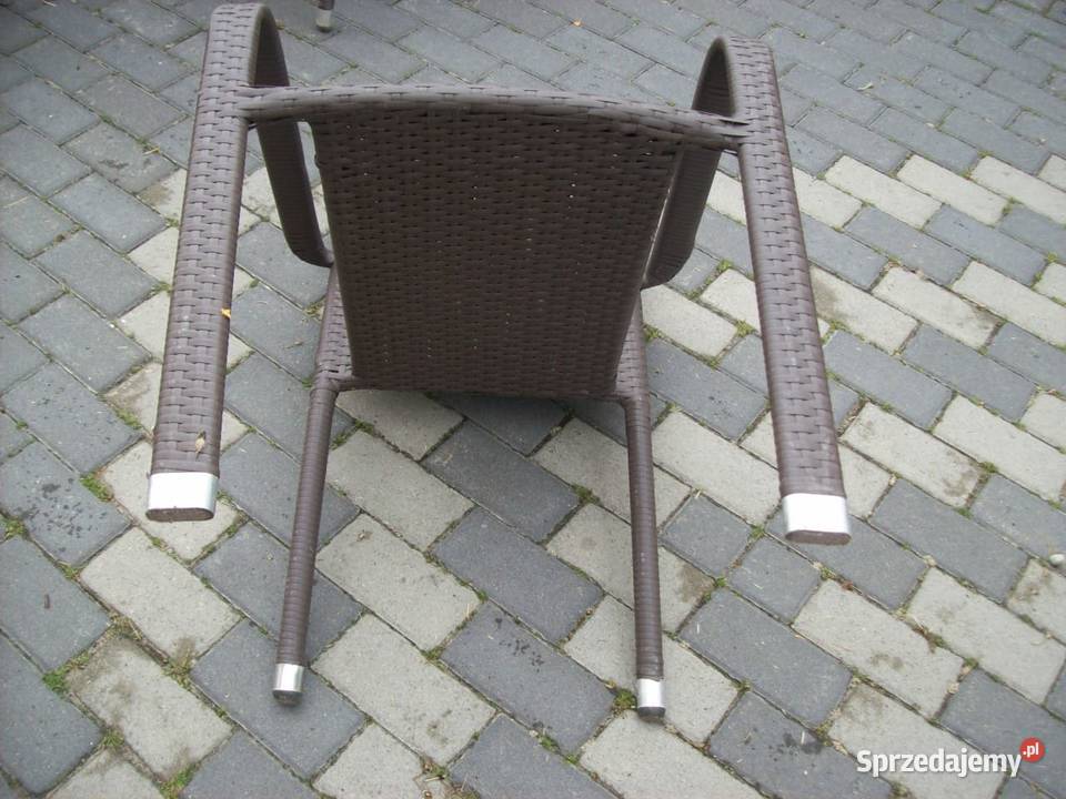 krzesło z techno ratanu kolor ciemny krzesła