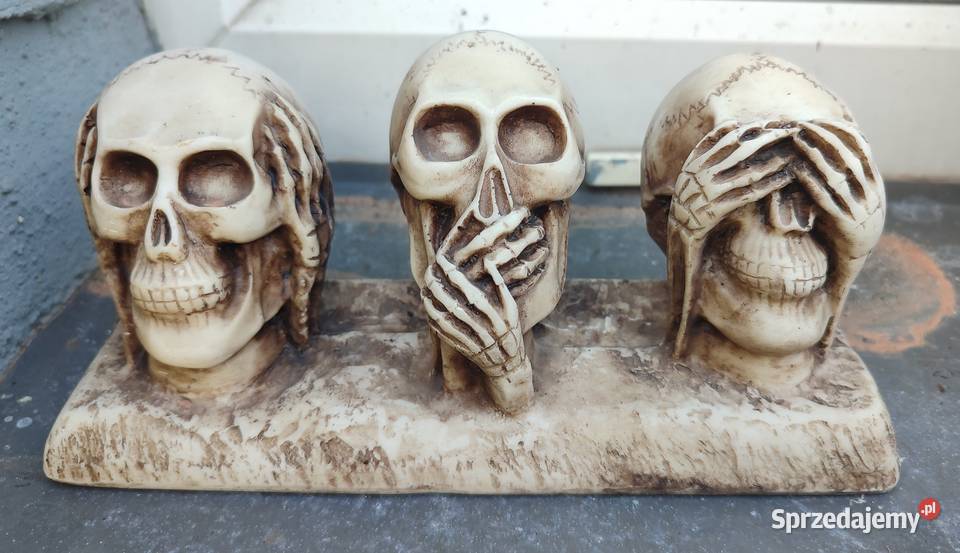 Zestaw 3 Czaszki Nie widzę Nie słyszę Nie mówię pomorskie Gdańsk