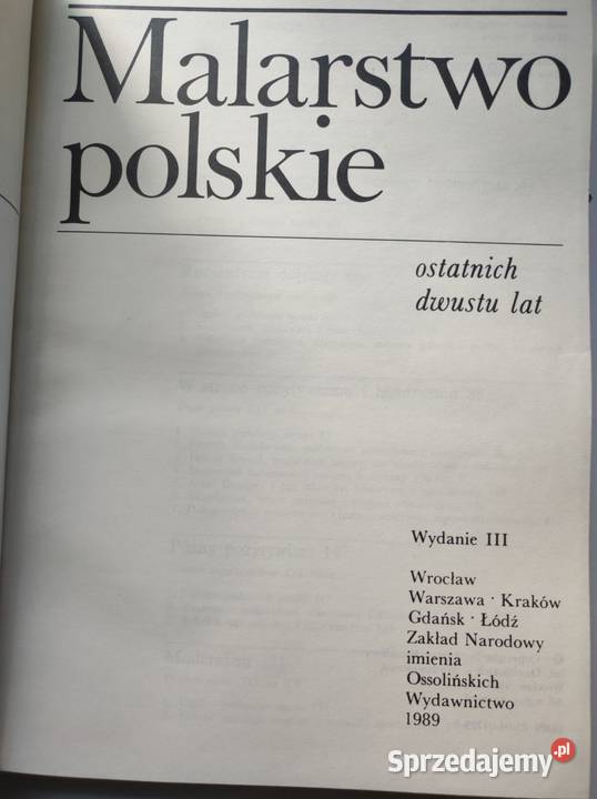 Malarstwo polskie Tadeusz Dobrowolski Ossolineum Kielce
