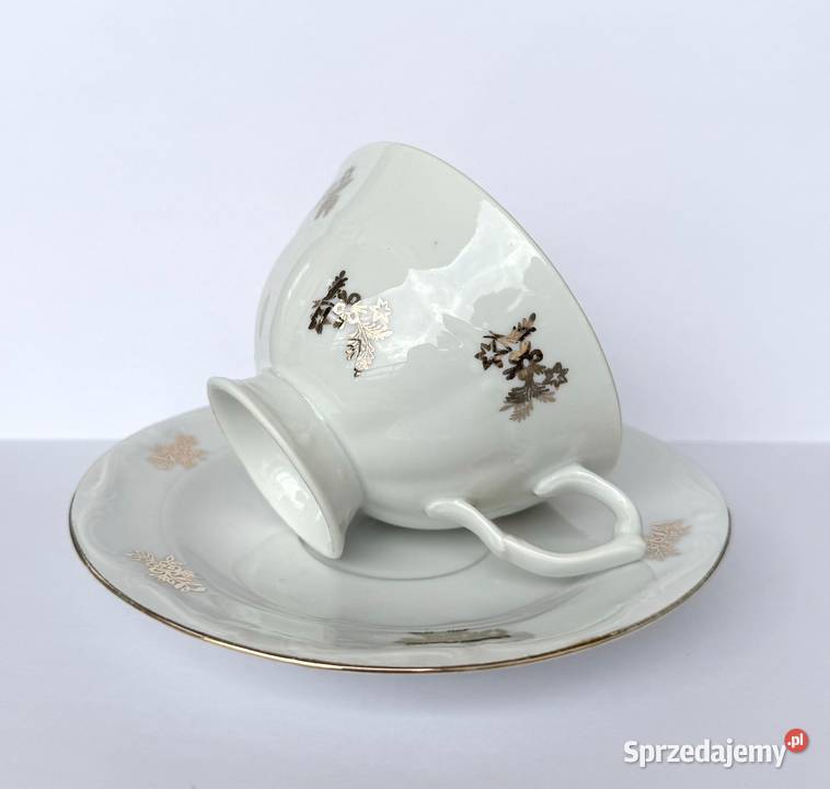 Elegancka Filiżanka ze Spodkiem Bogucice Złocone Kraków sprzedam