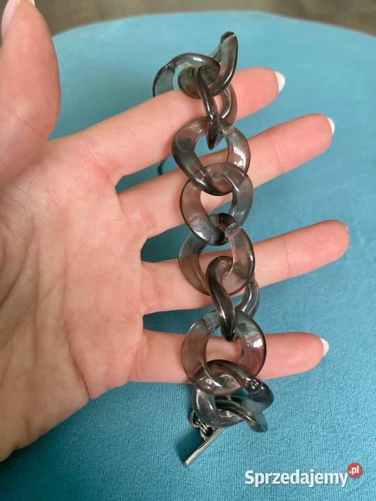 Plastikowa szara plastikowa bransoletka łańcuch Ozdoby