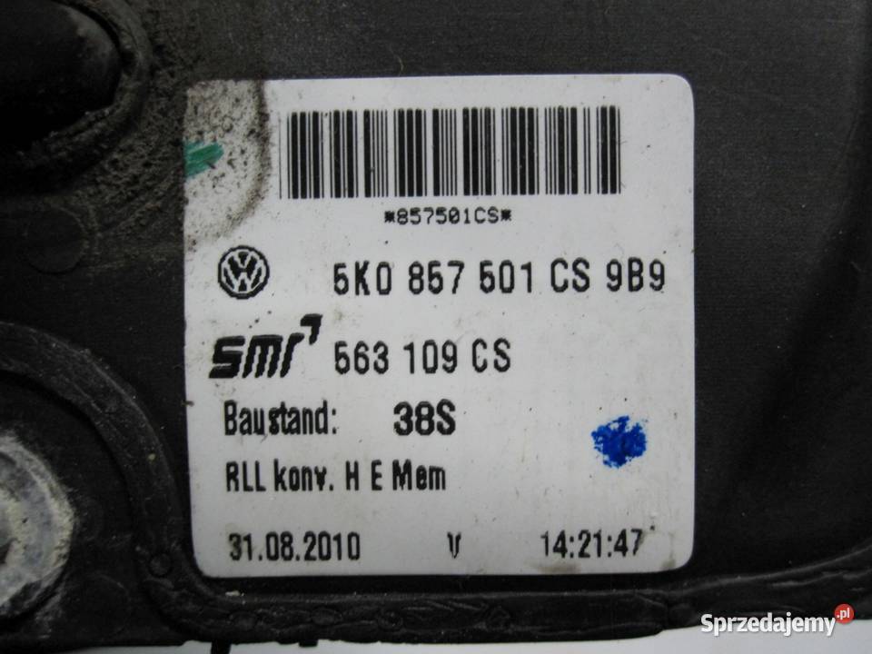 VW GOLF VI 10r lusterko lewe 5KO857501 563109CS świętokrzyskie sprzedam