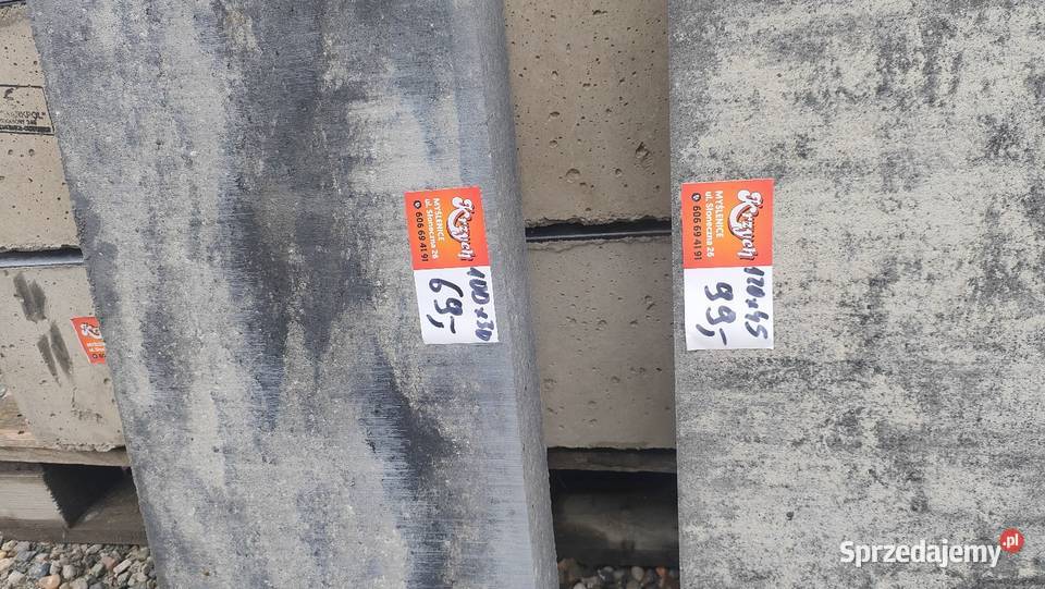 Palisada betonowa 100 małopolskie Myślenice