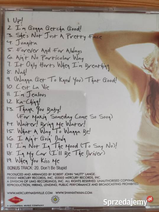 Album Shania Twain Up cd muzyka bonus edycja 1 płyta świętokrzyskie Kielce