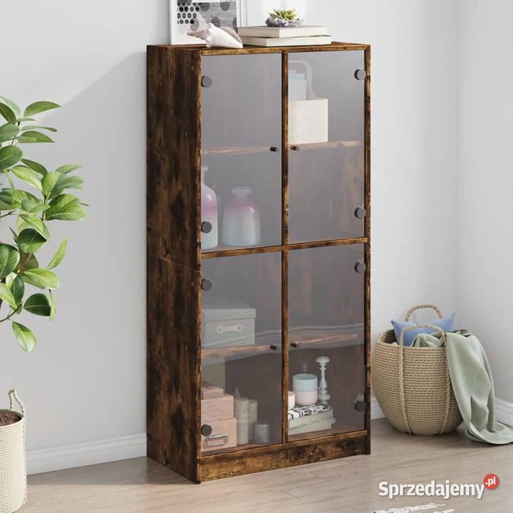 Szafka z drzwiczkami przydymiony dąb 68x37x142 sprzedam