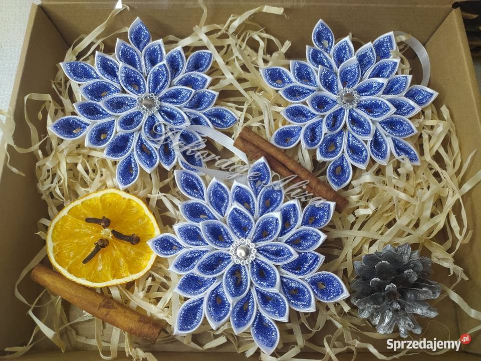 Śnieżynki zawieszki na choinkę dekoracje wielokolorowy Boreczek