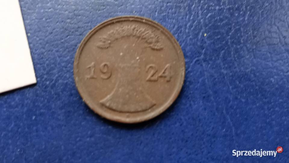 Stare monety 2 pfennig 1924 D NIemcy Lesko