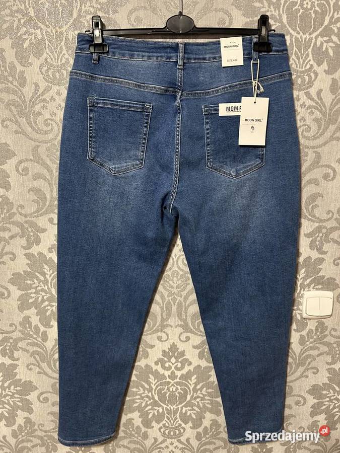 Niebieskie dżinsy Mom Fit 4XL Moon Girl sprzedam
