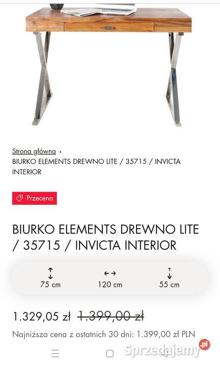 Biurko z palisandru śląskie Kuźnia Raciborska