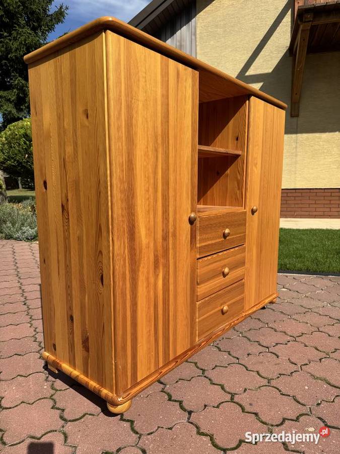Komoda drewniana sosnowa bufet szafka Garwolin
