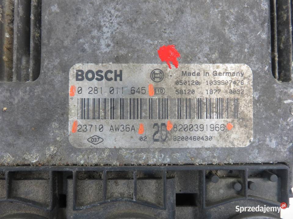 STEROWNIK NISSAN PRIMERA P12 19 dCi 0281011645 małopolskie