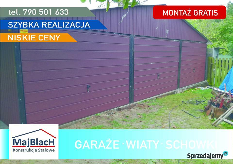 WIELOSTANOWISKOWY Garaż Blaszany WIATA Garaże Ostrołęka