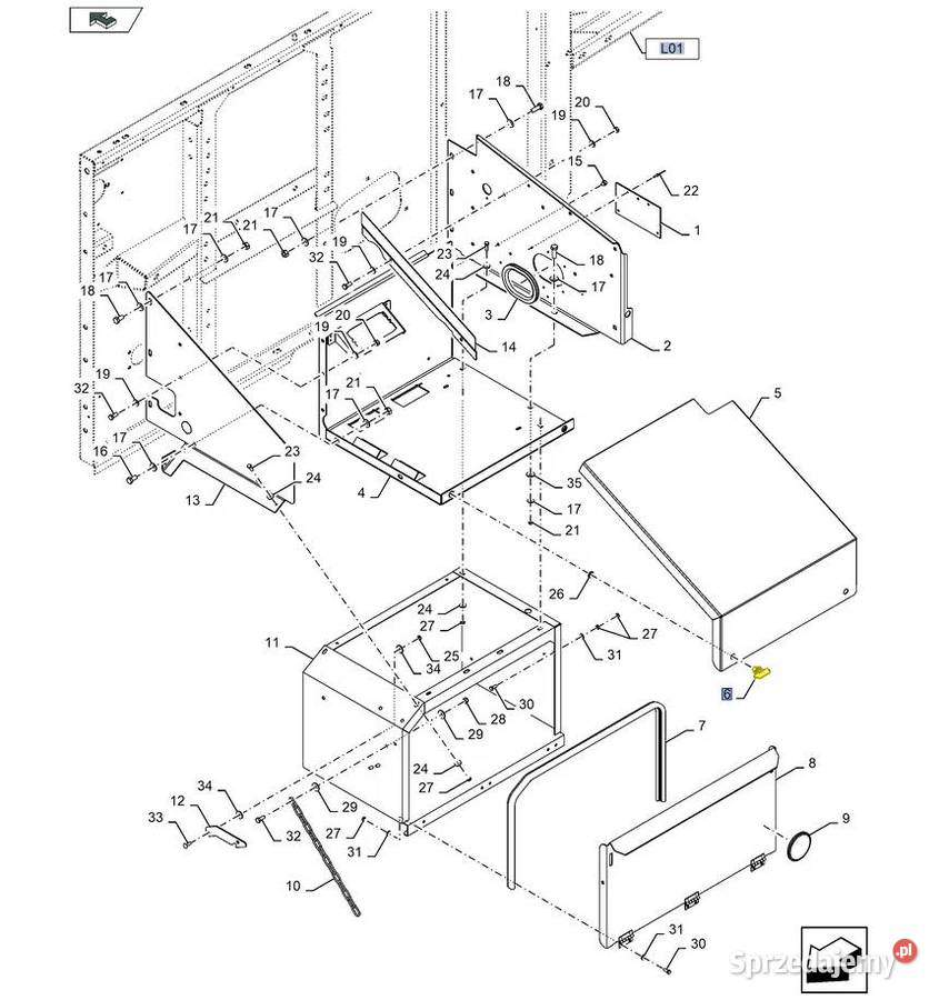 Blokada osłon Holland 9831581 ORYGINAŁ CNH