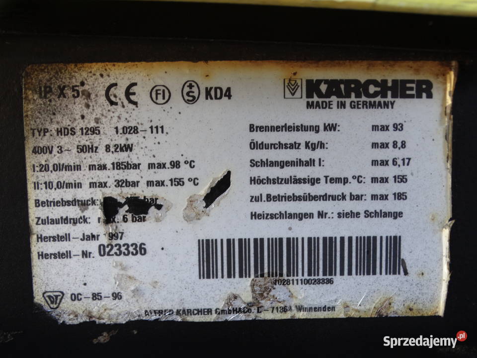 Myjka Ciśnieniowa Karcher HDS 1295 DUŻY WYBÓR Radom
