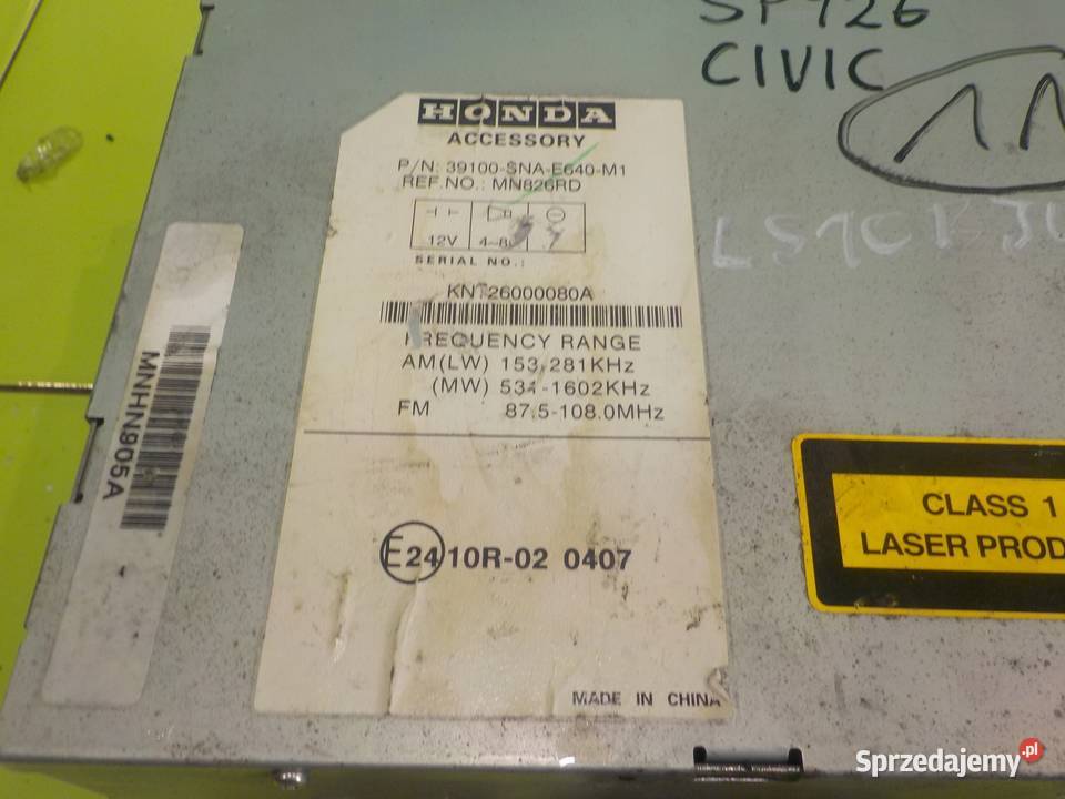 HONDA CIVIC VIII 13 iDSI 10r radio CD mazowieckie