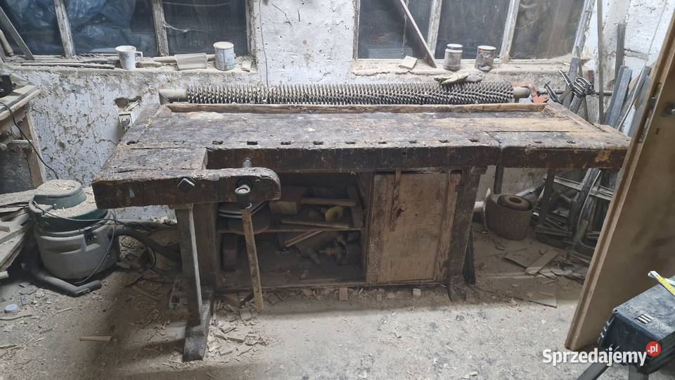 Stara strugnica stolarska do renowacji stół Narzędzia kujawsko-pomorskie Świekatowo