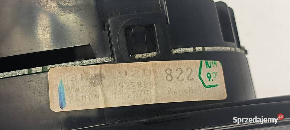 LICZNIK ZEGAR VOLKSWAGEN PASSAT B5 3B0920822 Lipno