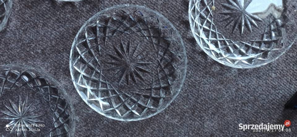 Talerzyk kryształowe szkło Szlifowanie w romby Gdańsk