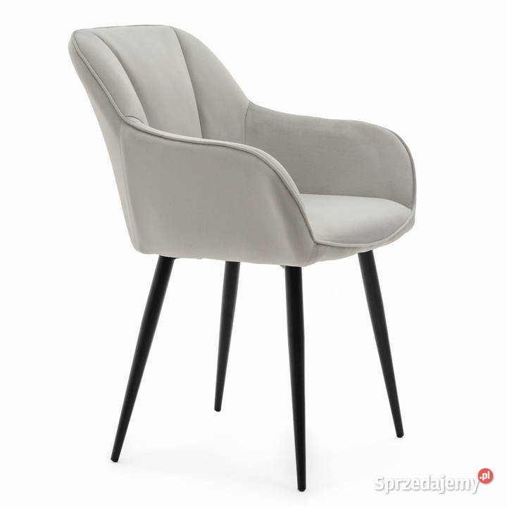 Jasnoszare Krzesło Tapicerowane Lago Wysyłka 24H wielkopolskie Tarchały Małe sprzedam