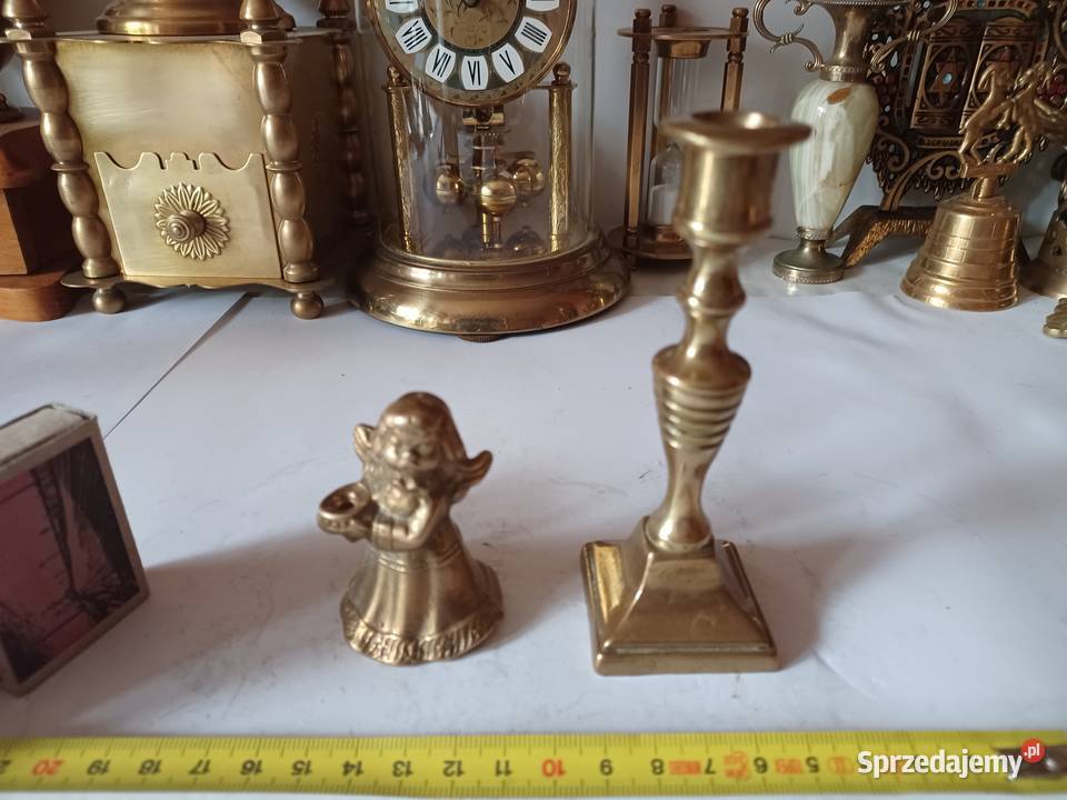 Dwa świeczniki Mosiądz Kolekcja Poznań sprzedam