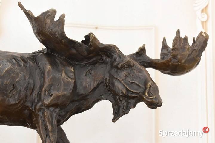 Łoś z Brązu Figura Rzeźba Myśliwska Brąz Prezent małopolskie Kraków