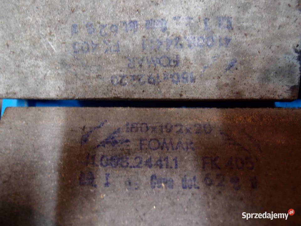 okładzina hamulcowa 180x192x20 FOMAR produkcja Łódź