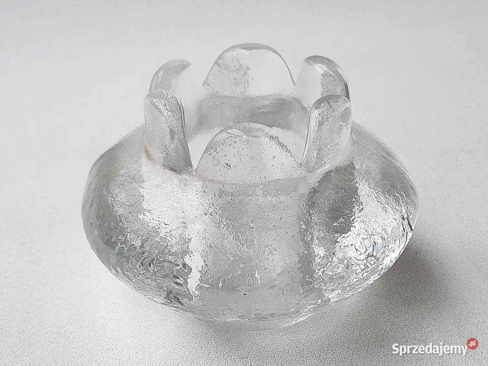 Stare szkło świecznik PUKEBERG Sweden Łódź