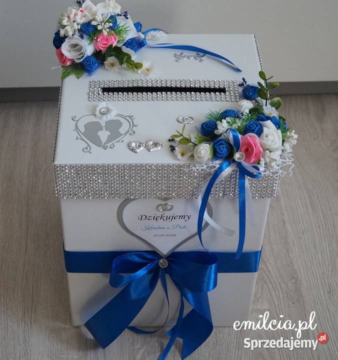 Duże Pudełko na koperty Skarbonka kolor Biel