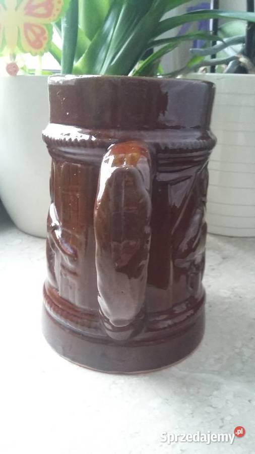 Kufel brązowy ceramiczny Katowice sprzedam