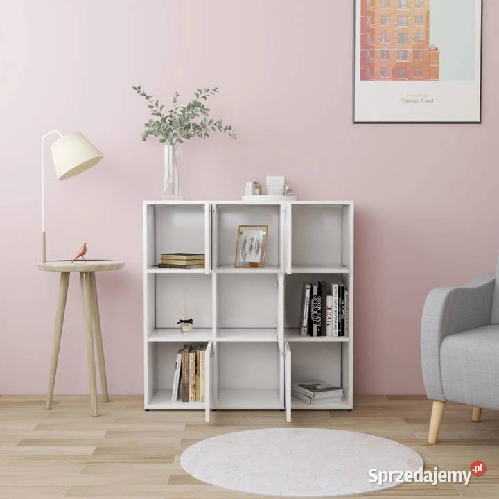 vidaXL Regał na książki biały 90x30x90 SKU802930