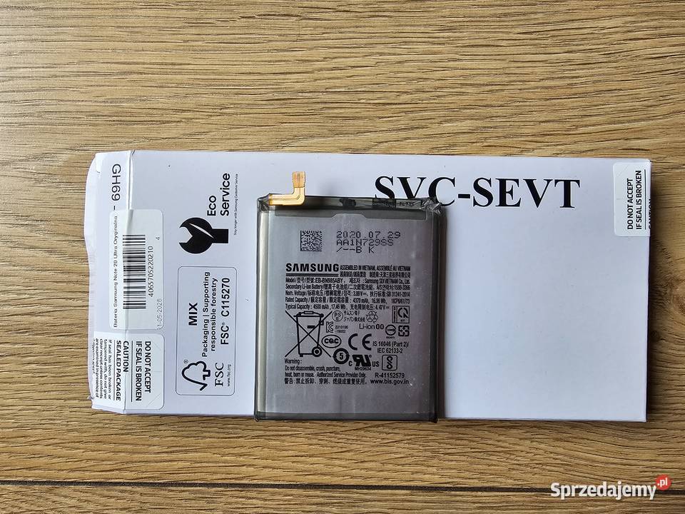 Oryginalna bateria do Samsung Note 20 Ultra Baterie i akumulatory Warszawa