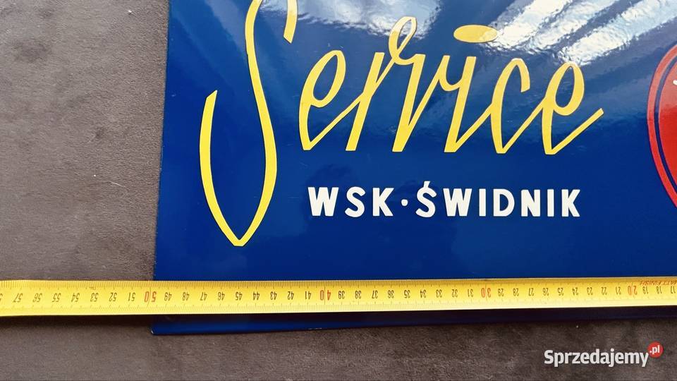 Szyld tablica WSK Service Świdnik oryginal PRL Stobierna