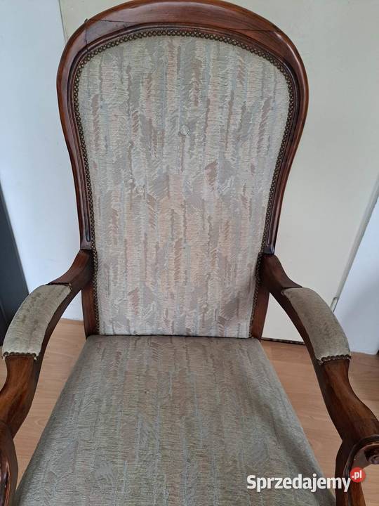fotel ludwik drewniany ludwikowski 52cm Fotele i pufy Lisie Pole sprzedam