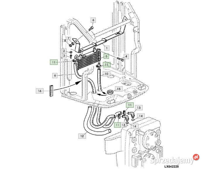 John Deere 6820 6920 6920S chłodnica oleju wielkopolskie Jastrzębniki sprzedam